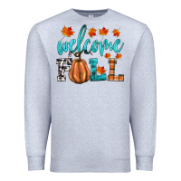 Heather Grey welcome fall Premium Sweatshirt - HRA Design Shop