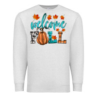 Oatmeal Heather welcome fall Premium Sweatshirt - HRA Design Shop