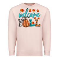 Pale Pink welcome fall Premium Sweatshirt - HRA Design Shop
