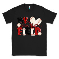 Black my heart is on that field baseball Classic Tee - MaliasSmallBusiness