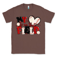 Chestnut my heart is on that field baseball Classic Tee - MaliasSmallBusiness