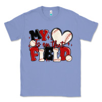 Colony Blue my heart is on that field baseball Classic Tee - MaliasSmallBusiness