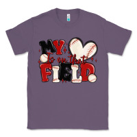 Lavender my heart is on that field baseball Classic Tee - MaliasSmallBusiness