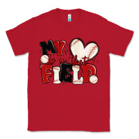 Red my heart is on that field baseball Classic Tee - MaliasSmallBusiness