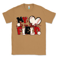 Toasted Coconut my heart is on that field baseball Classic Tee - MaliasSmallBusiness