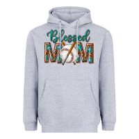 Heather Grey western blessed mom with baseball Heavyweight Hoodie - texasbilliewilder