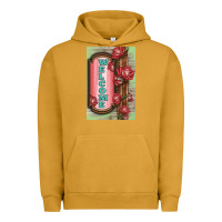 Pigment Peanut Butter Western Red Roses Welcome Urban Hoodie - LillyAllenDesigns