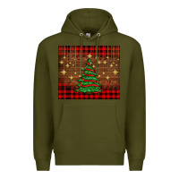 Army Green Christmas trees Premium Hoodie - AdoDesignShop