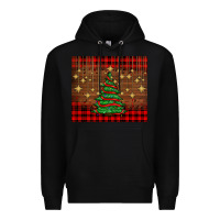 Black Christmas trees Premium Hoodie - AdoDesignShop