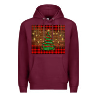 Burgundy Christmas trees Premium Hoodie - AdoDesignShop