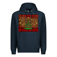 Navy Christmas trees Premium Hoodie - AdoDesignShop