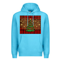 Ocean Blue Christmas trees Premium Hoodie - AdoDesignShop