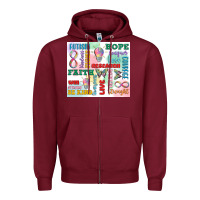 Burgundy autism Zipper Hoodie - MaliasSmallBusiness