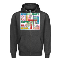 Charcoal Heather autism Zipper Hoodie - MaliasSmallBusiness
