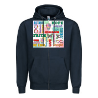 Navy autism Zipper Hoodie - MaliasSmallBusiness