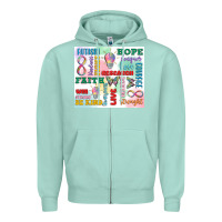 Seafoam autism Zipper Hoodie - MaliasSmallBusiness