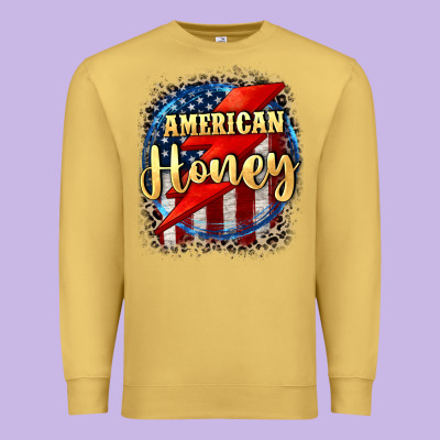 American Honey 4th Of July Premium Sweatshirt Designed By Cowgirlartshop