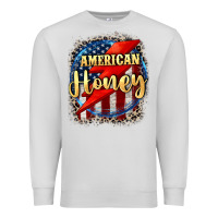 Dove Grey American honey 4th of july Premium Sweatshirt - CowGirlArtShop