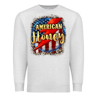 Oatmeal Heather American honey 4th of july Premium Sweatshirt - CowGirlArtShop