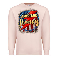 Pale Pink American honey 4th of july Premium Sweatshirt - CowGirlArtShop