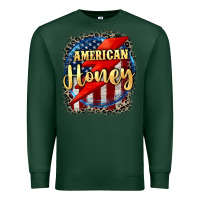 Sports Green American honey 4th of july Premium Sweatshirt - CowGirlArtShop