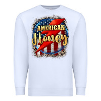 White American honey 4th of july Premium Sweatshirt - CowGirlArtShop