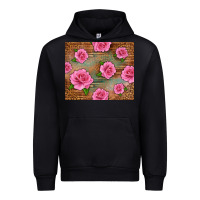 Black Western Pink Roses Urban Hoodie - LillyAllenDesigns
