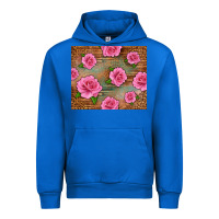 Cobalt Western Pink Roses Urban Hoodie - LillyAllenDesigns