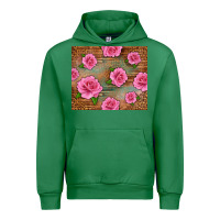 Emerald Western Pink Roses Urban Hoodie - LillyAllenDesigns
