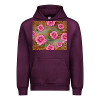 Mauve Wine Western Pink Roses Urban Hoodie - LillyAllenDesigns