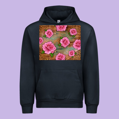 Western Pink Roses Urban Hoodie Designed By Lillyallendesigns