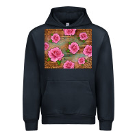 Navy Western Pink Roses Urban Hoodie - LillyAllenDesigns