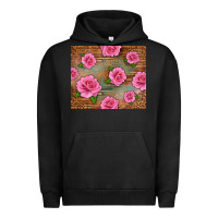 Pigment Black Western Pink Roses Urban Hoodie - LillyAllenDesigns