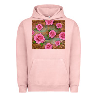 Pigment Salmon Western Pink Roses Urban Hoodie - LillyAllenDesigns