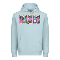 Blue Mist Western Easter Day Gnomes With Eggs Premium Hoodie - Artiststas