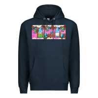 Navy Western Easter Day Gnomes With Eggs Premium Hoodie - Artiststas