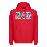 Red Western Easter Day Gnomes With Eggs Premium Hoodie - Artiststas