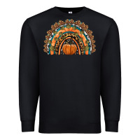 Black fall pumpkin rainbow Premium Sweatshirt - HRA Design Shop