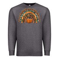 Charcoal Heather fall pumpkin rainbow Premium Sweatshirt - HRA Design Shop