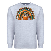 Heather Grey fall pumpkin rainbow Premium Sweatshirt - HRA Design Shop
