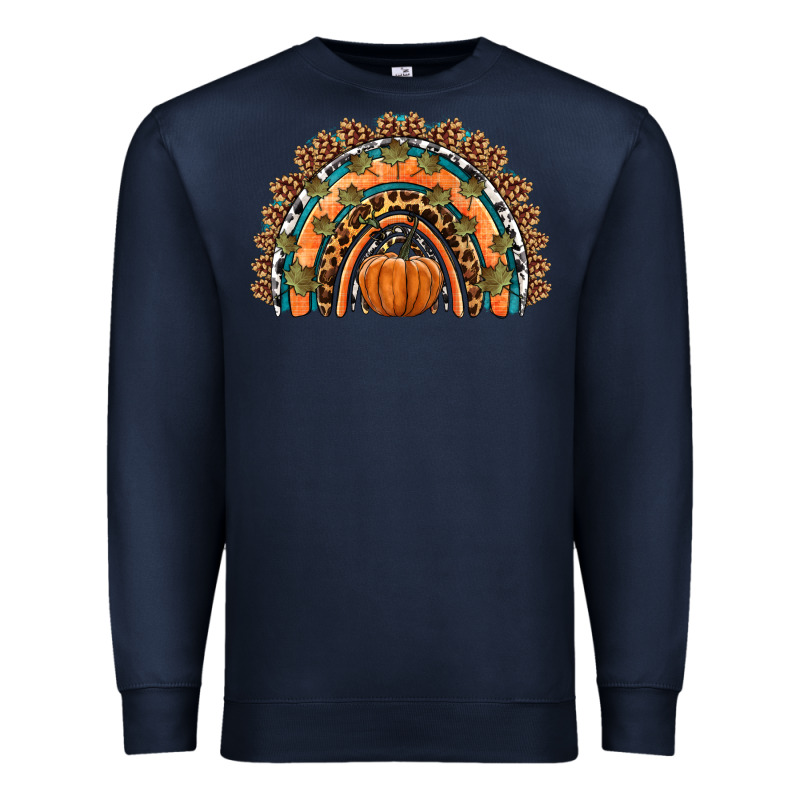 Fall Pumpkin Rainbow Premium Sweatshirt by HRA Design Shop | Teevron
