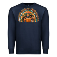 Navy fall pumpkin rainbow Premium Sweatshirt - HRA Design Shop