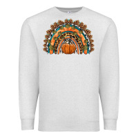 Oatmeal Heather fall pumpkin rainbow Premium Sweatshirt - HRA Design Shop