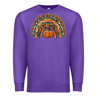 Purple fall pumpkin rainbow Premium Sweatshirt - HRA Design Shop