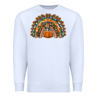 White fall pumpkin rainbow Premium Sweatshirt - HRA Design Shop