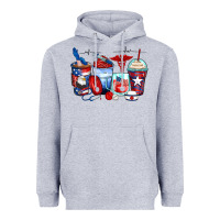 Heather Grey American nurse coffee cups Heavyweight Hoodie - Zillion Design Studio