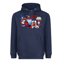 Navy American nurse coffee cups Heavyweight Hoodie - Zillion Design Studio