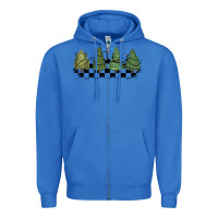 True Royal christmas checkered trees Zipper Hoodie - MaliasSmallBusiness