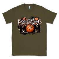 Army Green basketball mom Classic Tee - MaliasSmallBusiness