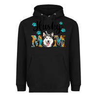 Black husky mom western Heavyweight Hoodie - RanaPortraitStore